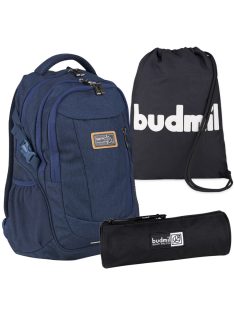 Set ghiozdan pentru băieți, albastru-negru - Budmil Mali