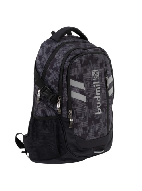 Rucsac cu suport laptop 15,6", imprimeu, gri - Budmil Mali