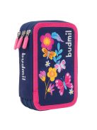 Penar fete, 3 compartimente, imprimeu floral, roz - Budmil Cherry