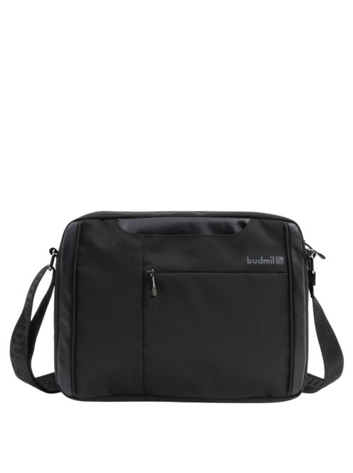 Geantă Aloisio crossbody cu suport laptop bărbați, negru - Budmil