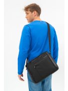 Geantă Aloisio crossbody cu suport laptop bărbați, negru - Budmil