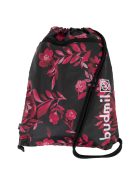 Sac gimnastică fete, imprimeu floral, negru - Budmil Samara