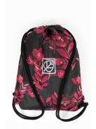 Sac gimnastică fete, imprimeu floral, negru - Budmil Samara