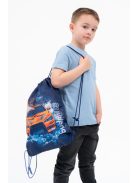 Sac gimnastică băieți, imprimeu mașină, albastru - Budmil Amara