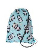 Sac gimnastică fete, imprimeu panda, turcoaz - Budmil Amara