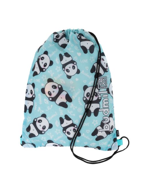Sac gimnastică fete, imprimeu panda, turcoaz - Budmil Amara