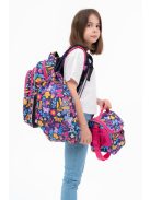 Sac gimnastică fete, imprimeu floral, albastru - Budmil Amara