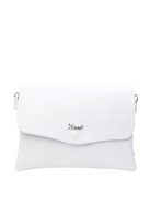 Geantă crossbody femei din piele fibră, alb - Karen Ula