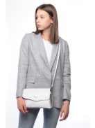 Geantă crossbody femei din piele fibră, alb - Karen Ula