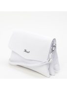 Geantă crossbody femei din piele fibră, alb - Karen Ula