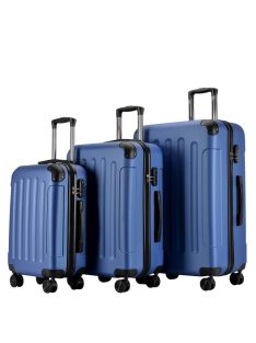Set troler din 3 piese, 4 roți, albastru - Bontour Vertical