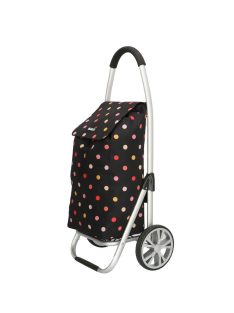   Cărucior de piață cu buline, negru-multicolor - Beagles Alberic