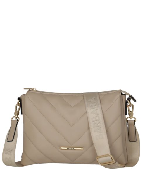 Geantă crossbody femei, matlasat, bej - Travelite Barbara Cozy