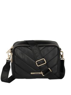   Geantă crossbody femei, matlasat, negru - Travelite Barbara Cozy