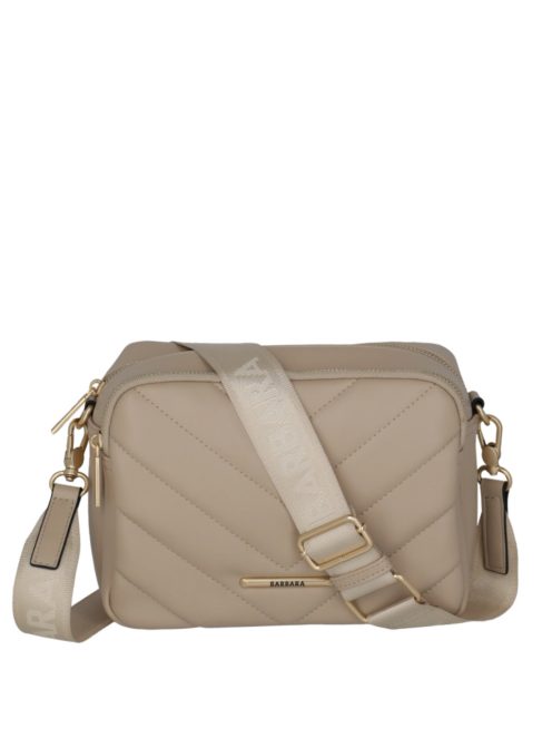 Geantă crossbody femei, matlasat, bej - Travelite Barbara Cozy