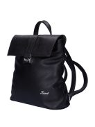 Rucsac femei din piele fibră, negru - Karen Anter