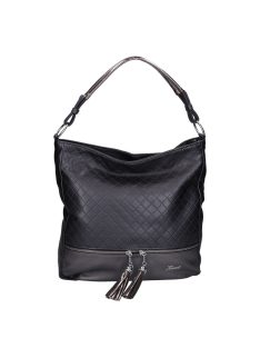   Geantă crossbody femei, piele fibră, antracit - Karen Ce-Digna