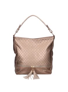   Geantă crossbody femei, piele fibră, bronz - Karen Ce-Anabell