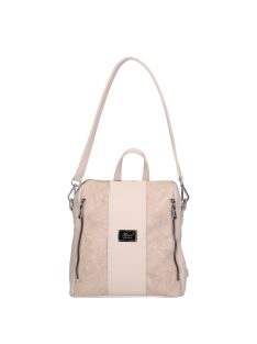   Rucsac/geantă de umăr femei, piele fibră, imprimeu floral, bej - Karen Olaf