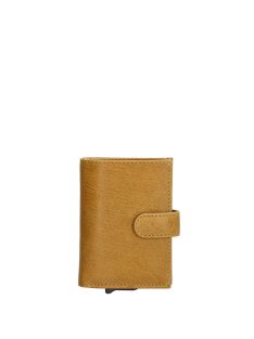   Suport carduri smart din piele, galben ocru - Beagles A-serie