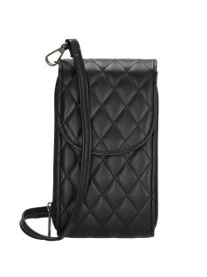   Geantă crossbody femei, mic, matlasat, negru - Beagles Rebelle