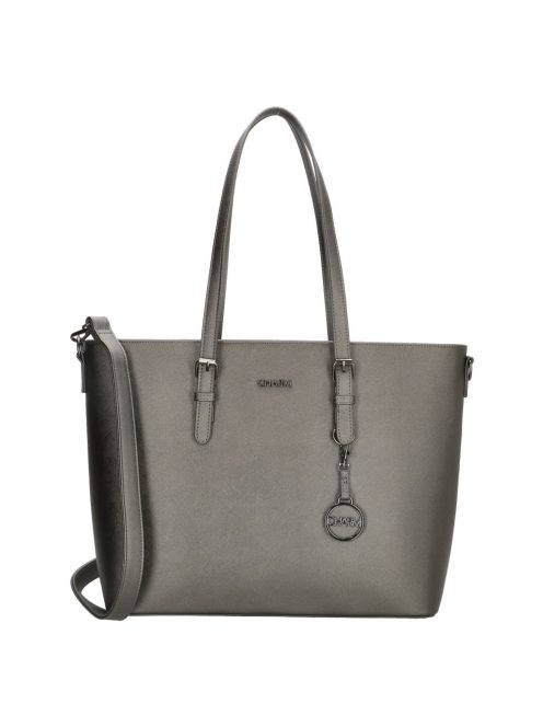 Charm London Birmingham grafit metál női laptoptartós válltáska 15,6"