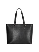 Charm London Midwood fekete krokó női laptoptartós válltáska 15,6"
