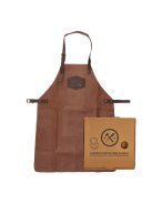 Șorț pentru grătar din piele, maro cognac - Hide & Stitches BBQ