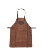 Șorț pentru grătar din piele, maro cognac - Hide & Stitches BBQ