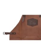 Șorț pentru grătar din piele, maro cognac - Hide & Stitches BBQ