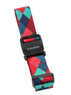   Curea valize cu imprimeu, roșu-albastru-verde - Travelite Accessories