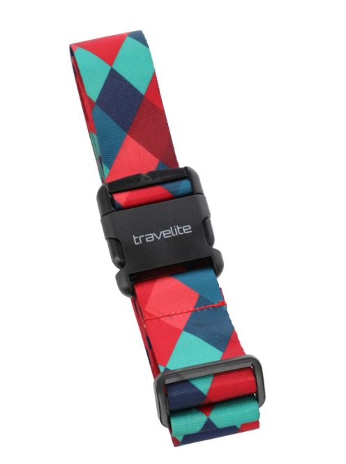Curea valize cu imprimeu, roșu-albastru-verde - Travelite Accessories