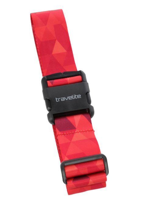 Curea valize cu imprimeu, roșu - Travelite Accessories