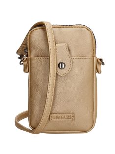 Geantă crossbody femei, mic, auriu - Beagles Fontecada