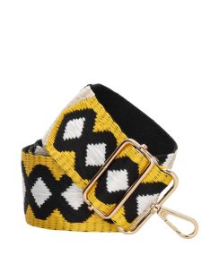   Curea pentru geantă femei, galben-negru-alb - Beagles Fashion
