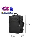 Geantă de călătorie cabină/rucsac 40cm, negru - Bontour Air 6.0