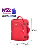 Geantă de călătorie cabină/rucsac 40cm, roșu - Bontour Air 6.0