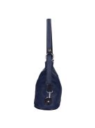 Geantă de umăr femei din piele fibră, albastru - Karen Konstanc
