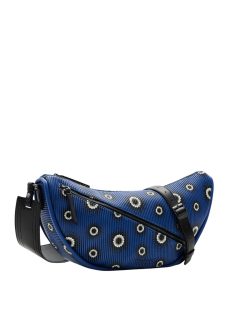   Geantă crossbody femei cu imprimeu floral, albastru-negru - Desigual