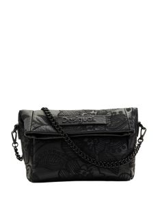 Geantă crossbody femei, imprimeu floral, negru - Desigual