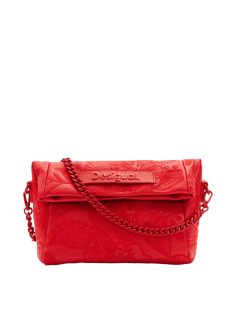 Geantă crossbody femei, imprimeu floral, roșu - Desigual
