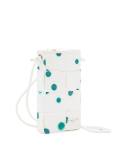   Geantă crossbody femei, mic, imprimeu buline, alb-verde - Desigual