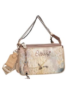 Geantă crossbody femei, bej-bej închis - Anekke Stars