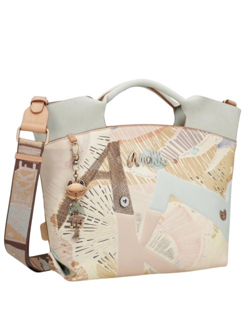 Geantă crossbody femei, bej-gri - Anekke Passion