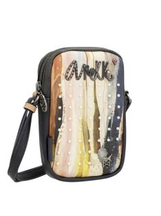 Geantă crossbody femei, albastru-bej - Anekke Studio