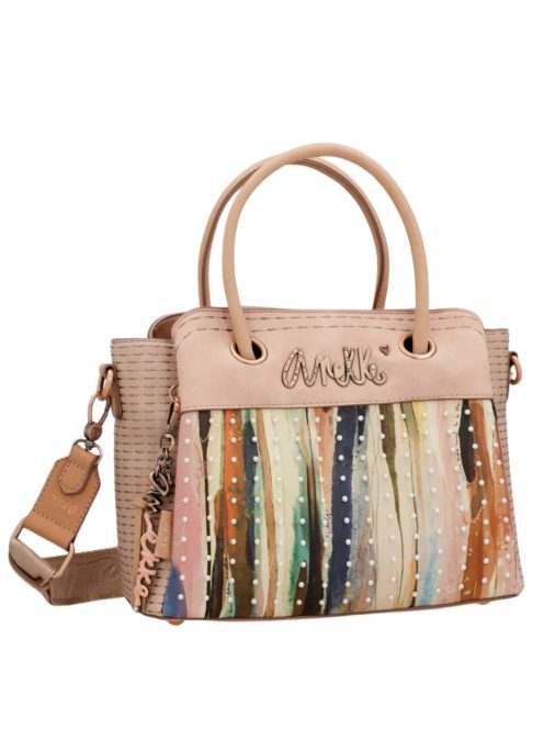 Geantă de mână femei, bej-multicolor - Anekke Studio