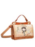 Geantă crossbody femei, bej-maro - Anekke Peace & Love