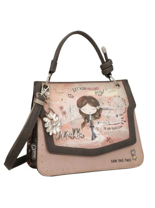 Geantă crossbody femei, roz-maro - Anekke Peace & Love