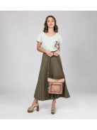 Geantă crossbody femei, bej-maro - Anekke Flowers