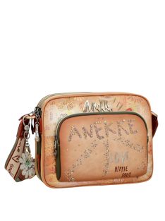 Geantă crossbody femei, bej-maro - Anekke Flowers